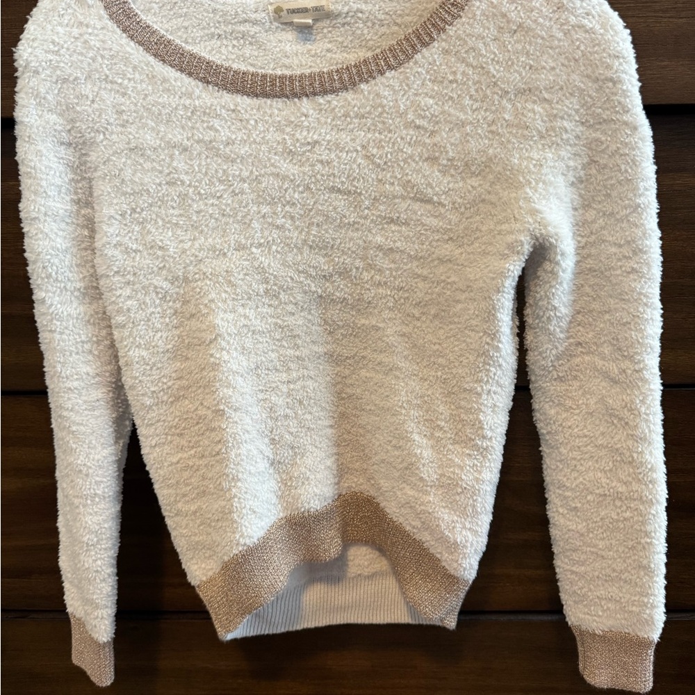 Tucker + Tate Cream Crew Neck Sweater with Textured Design